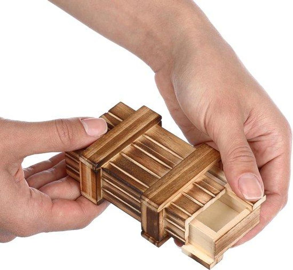 Holzschublade mit Versteckfach - kreatives Geldgeschenk für Hochzeit - 1 Stück - echtes Holz - 10 x 6 x 4 cm