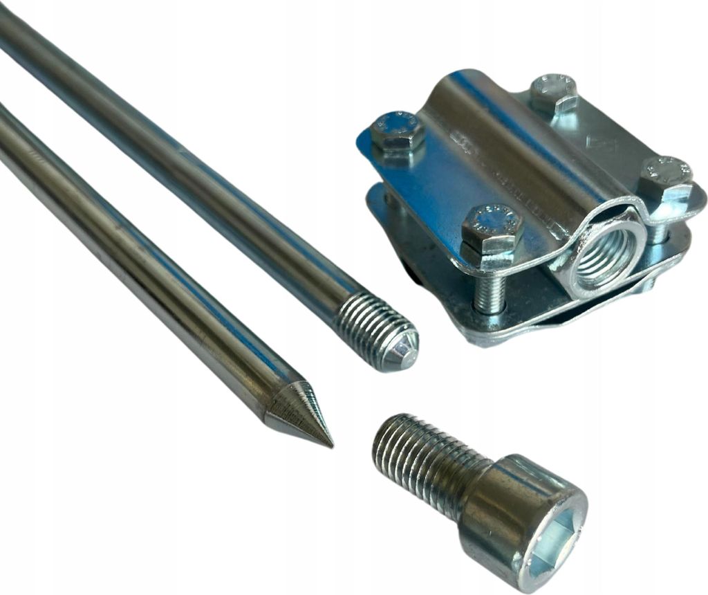 Blitzschutz-Erdungsset 2MB M16 + Verbinder aus verzinktem Stahl + Herstellungswerkzeug