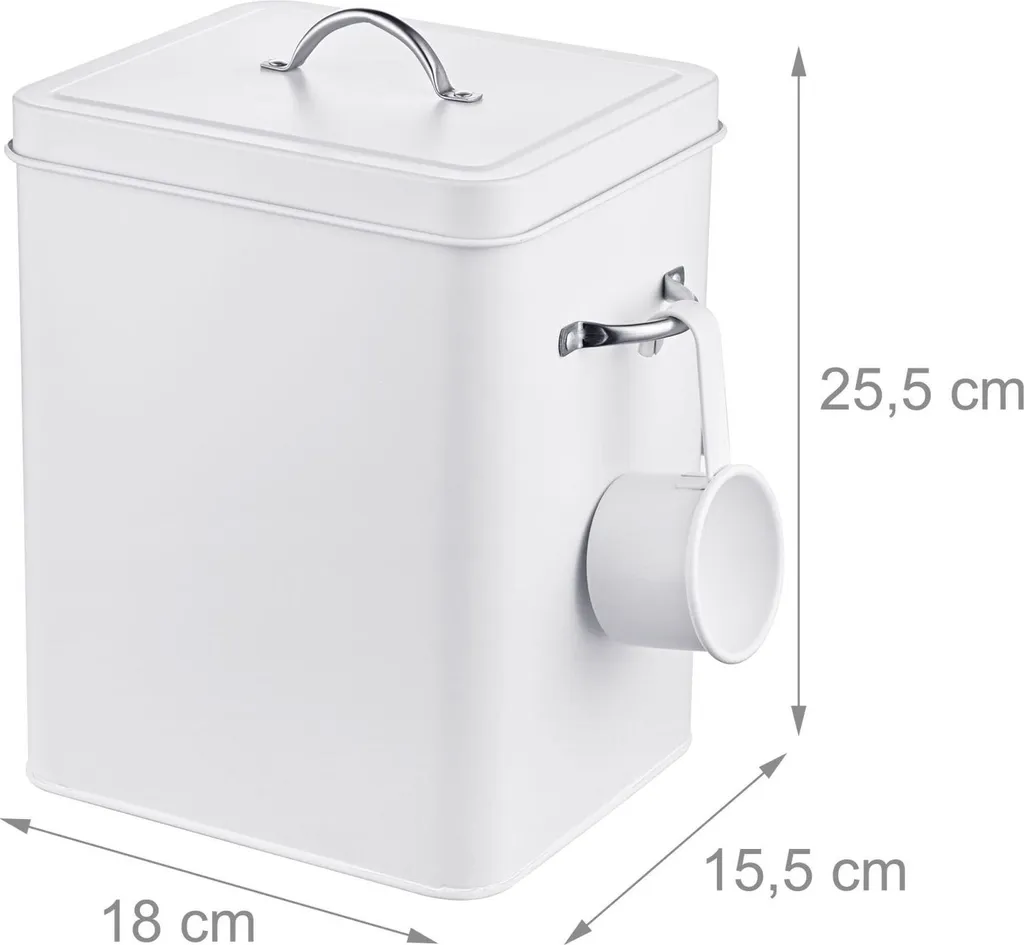 Boîte de conservation métallique 6L, bac de rangement pour cuisine et salon
