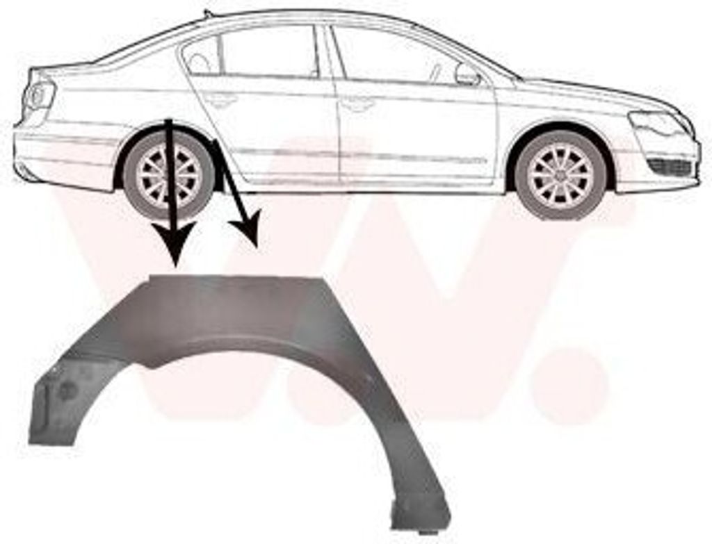 VAN WEZEL Seitenwand Reparaturblech für VW Passat Variant (3C5) Passat Limousine (3C2)
