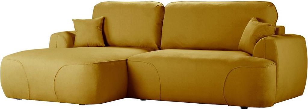 Linksseitiges Ecksofa Satell mit Schlaffunktion aus medizinischem Schaumstoff-Kronos 1