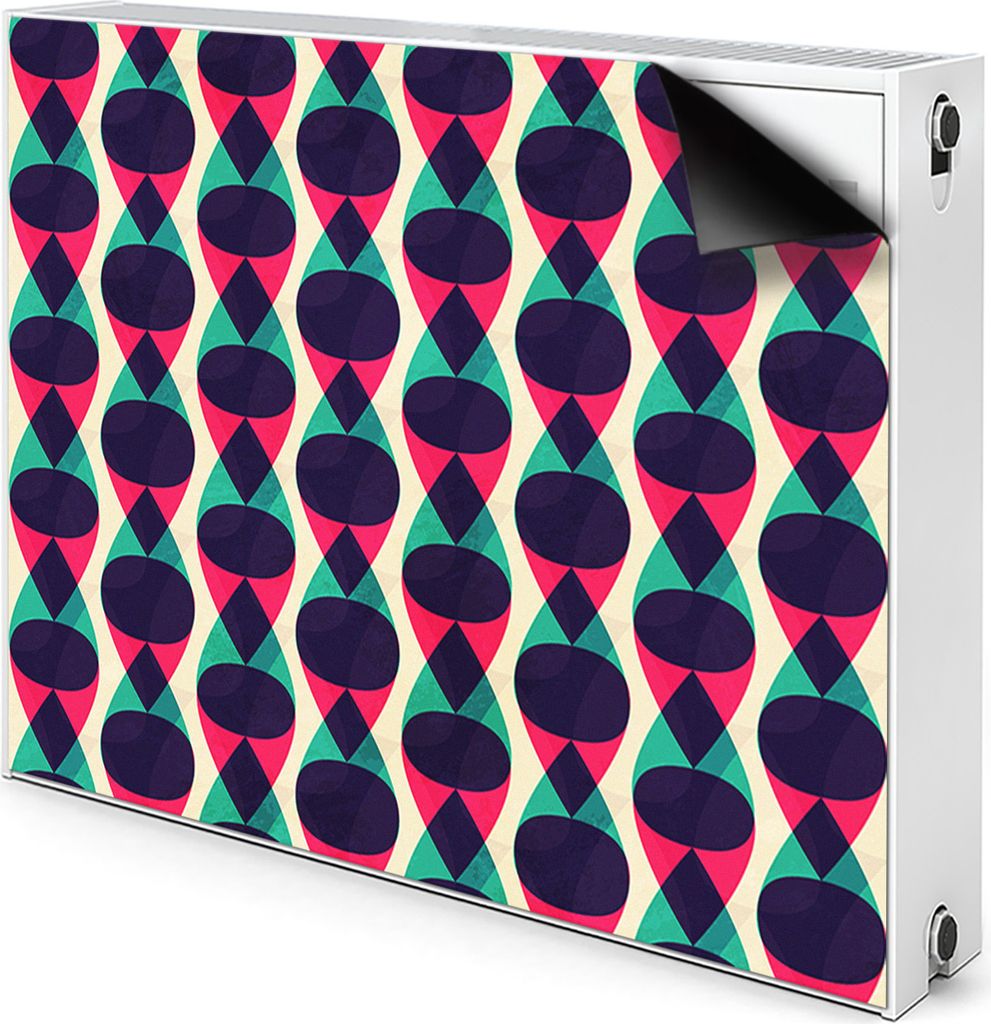 Magnet Heizkörper Heizkörper-Abdeckung Heizkörperabdeckung 80x60 cm - Buntes Muster