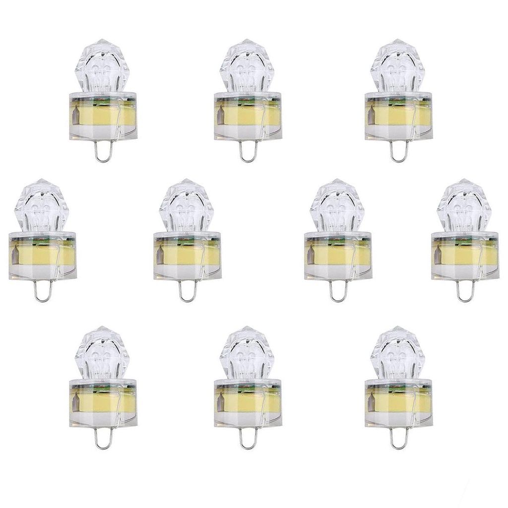 10 tiefe LED-Angellichter für Salz- und Süßwasser – Farbenfrohe, blinkende Unterwasser-Angelleuchten für die Nachtfischerei