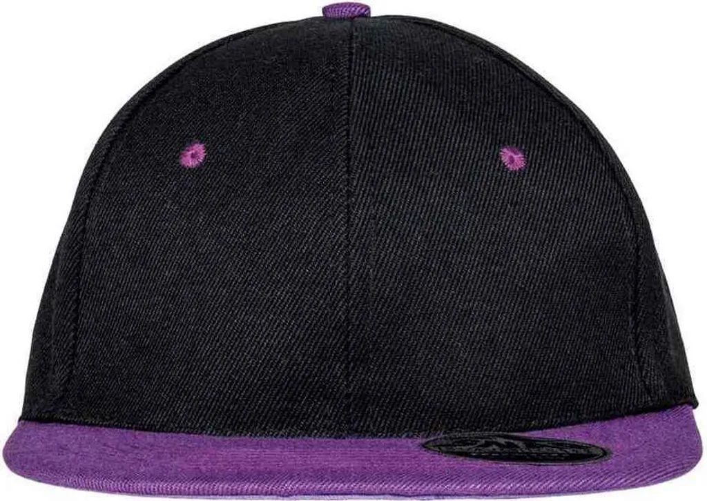 Result Headwear RW10428 Original Bronx Snapback Nero Viola - Taglia Unica