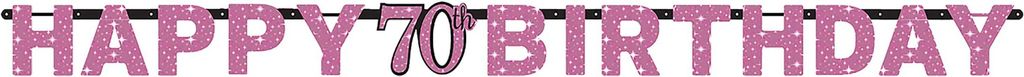 Buchstabengirlande HB #70 Pink ca.213cm