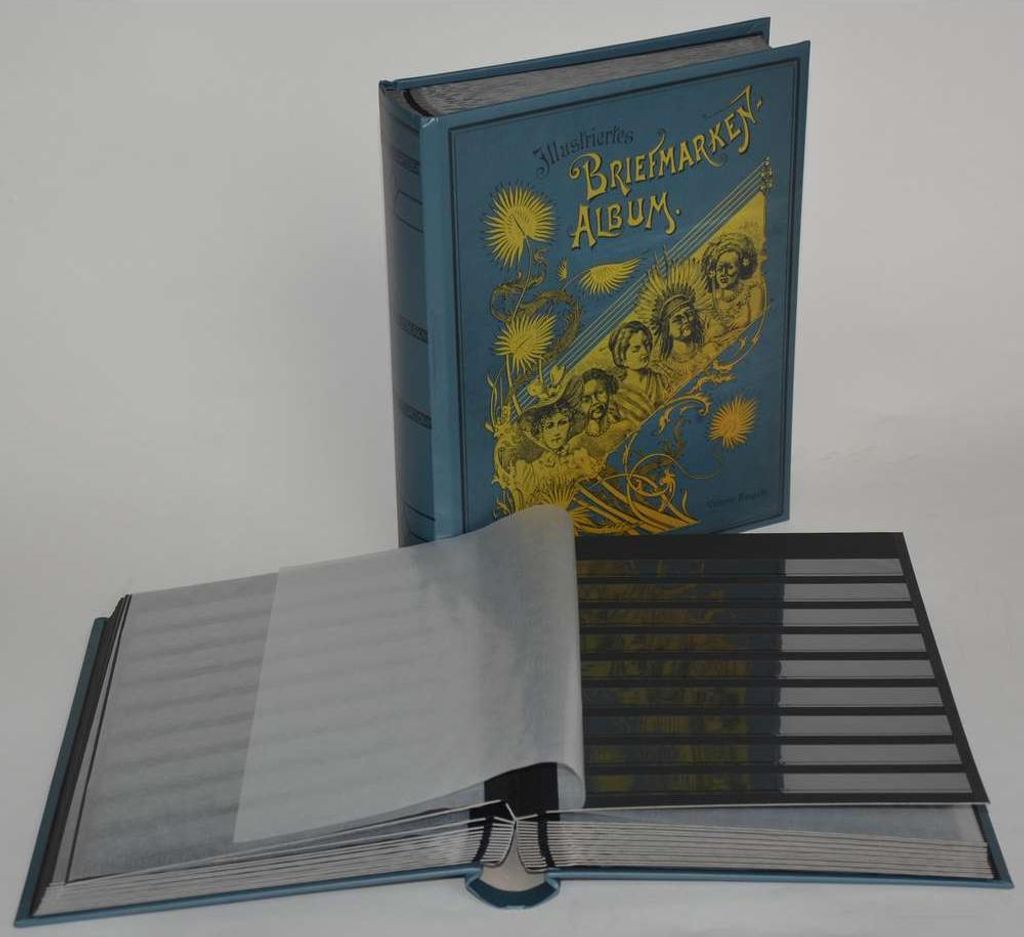 Briefmarkenalbum Einsteckalbum 60 schwarze Seiten Nostalgie-Album "Liberty"