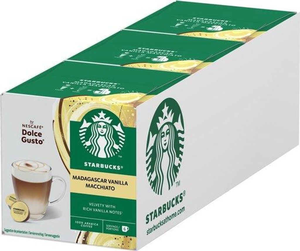 Starbucks by Dolce Gusto Kapseln Madagascar Vanilla Macchiato - 36 Kaffeekapseln für 18 Tassen Kaffee