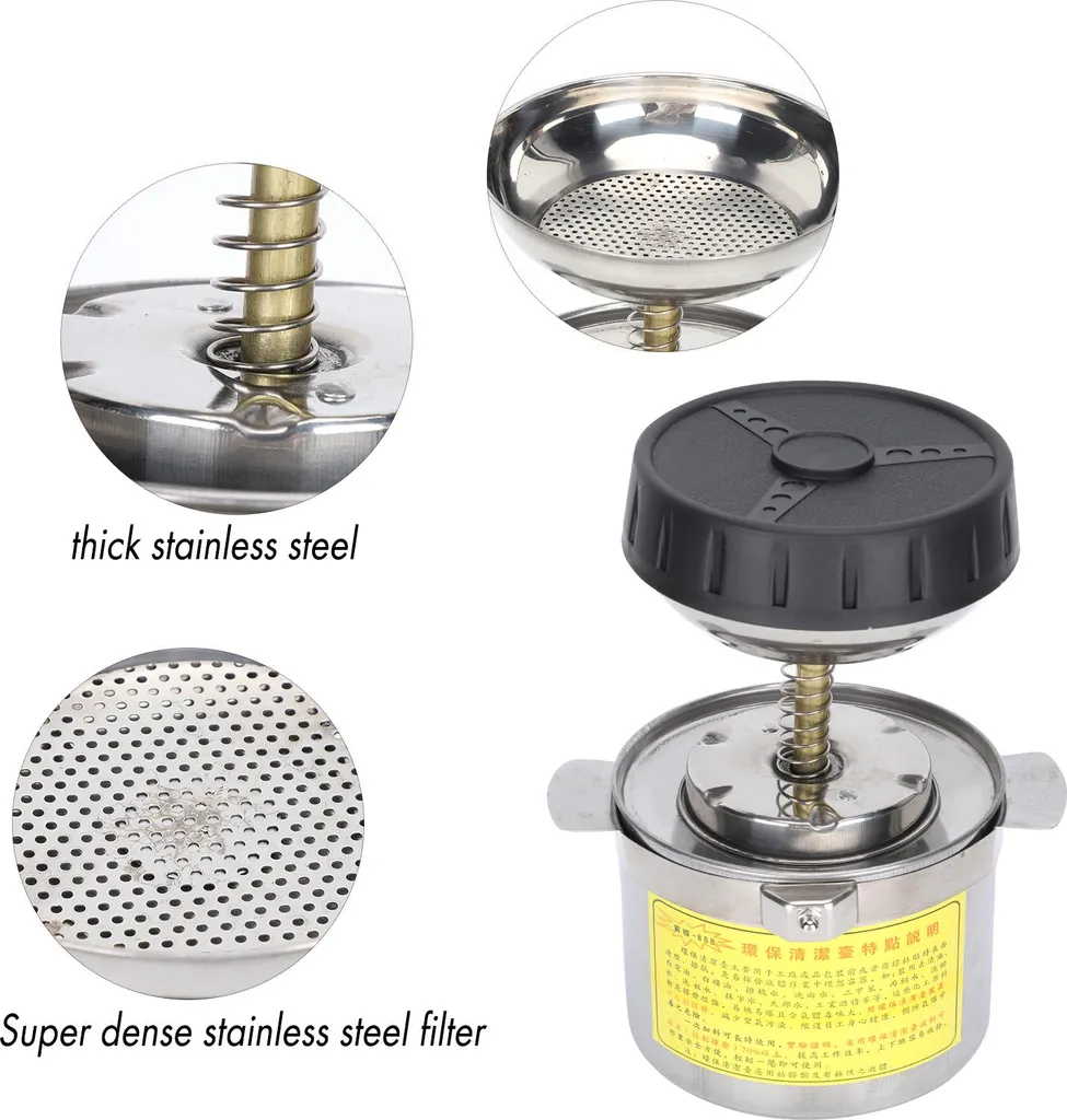 Pompe à alcool en acier inoxydable robuste 1,2 L pour usage intensif - 4