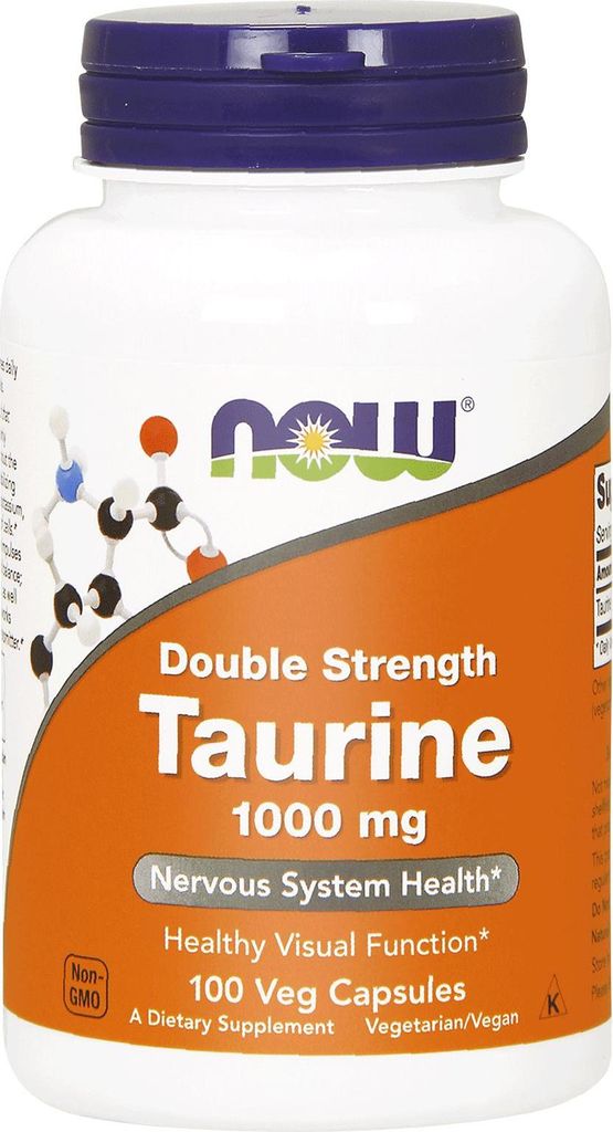 Now Foods Taurin Doppelte Stärke 1000 mg - 250 vegetarische Produktbild 