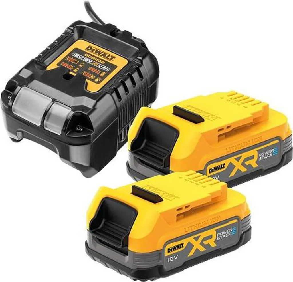Batterie DEWALT 18V Powerstack 1.7Ah Li-Ion avec Chargeur DCB1102E2-QW - 8
