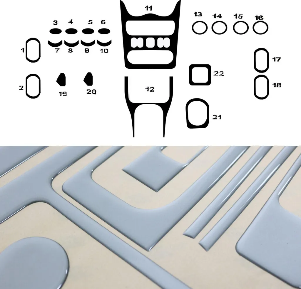 Rinnovo Interni Premium per Dacia Sandero 2008-2011 - Alluminio 22 Pezzi