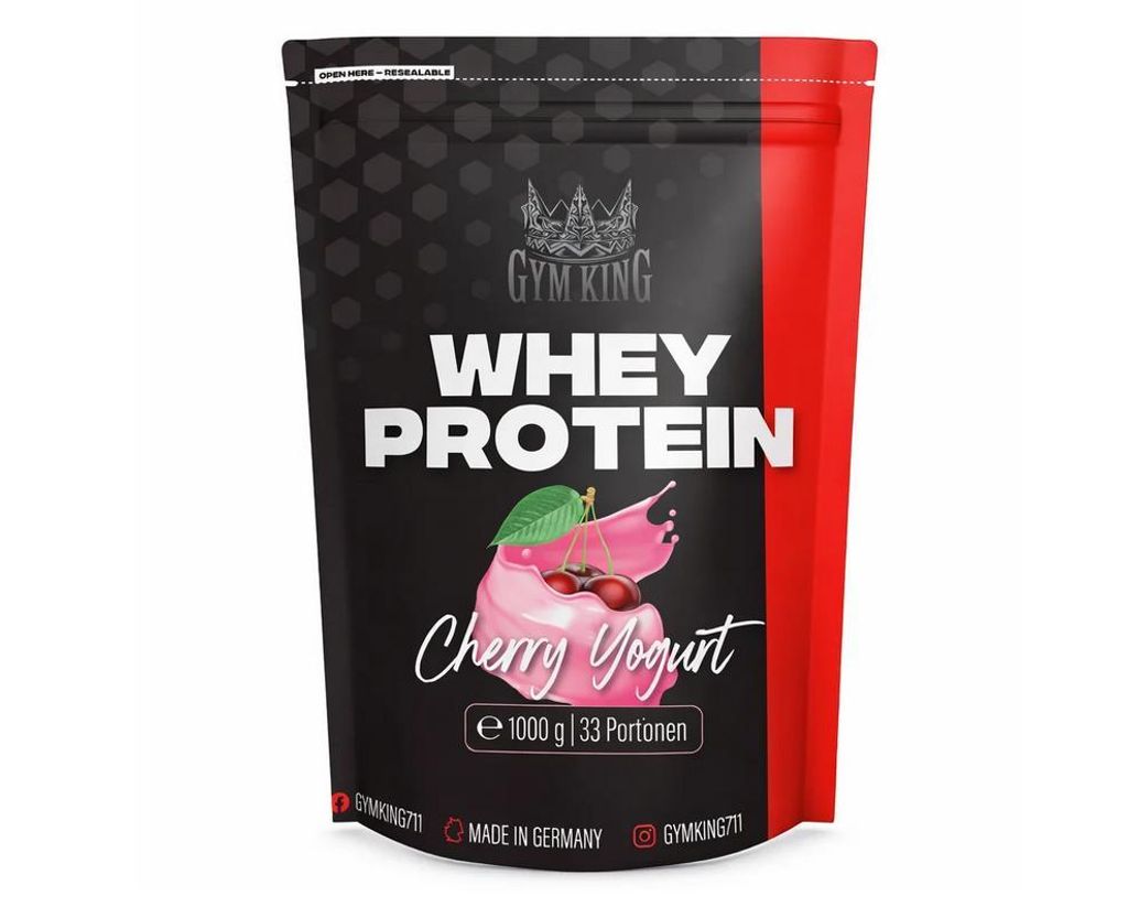 Gym King Whey Protein 1000g Beutel Kirsch-Joghurt