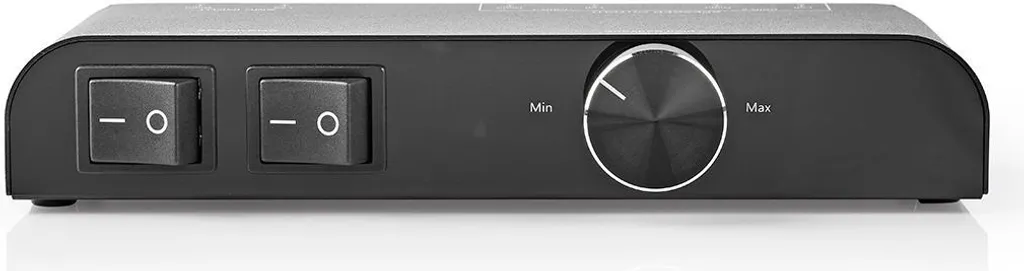Contrôlez vos enceintes sans débrancher : Sélecteur 2 Ports 60W Nedis Noir