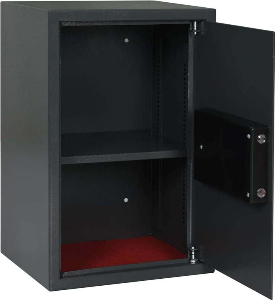 vidaXL Digitaler Safe mit Schloss Dunkelgrau 40 x 35 x 60 cm Stahl