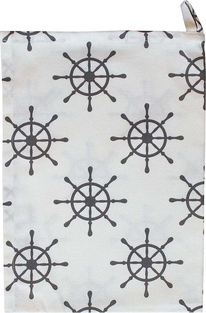 Krasilnikoff Geschirrtuch KW512 Ship Wheel, Schiffrad, Steuerrad, 50x70cm