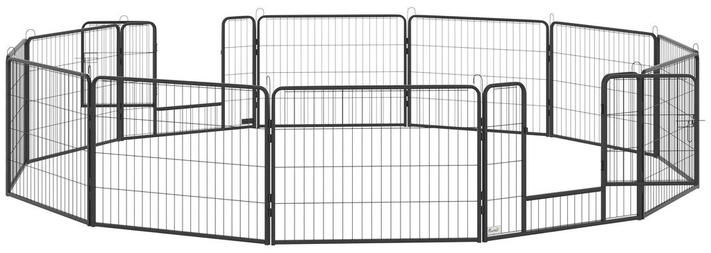 PawHut Welpenlaufstall, 60 cm Hoch Welpenauslauf mit Tür, Produktbild 