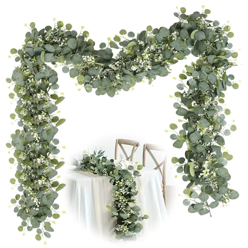 Feuillage Eucalyptus Artificiel 1,8m : Déco Végétale sans Entretien - 4pcs
