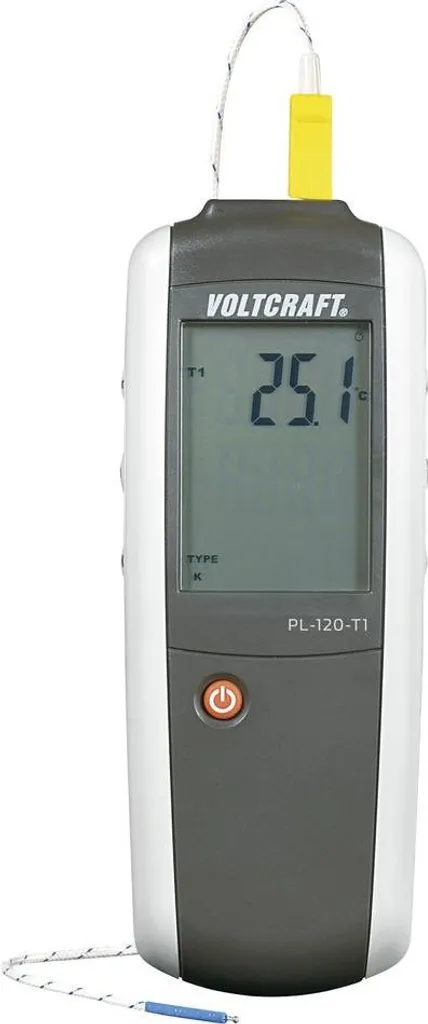 Thermomètre digital de contact type K Voltcraft PL-120 T1 monocanal 1 ch