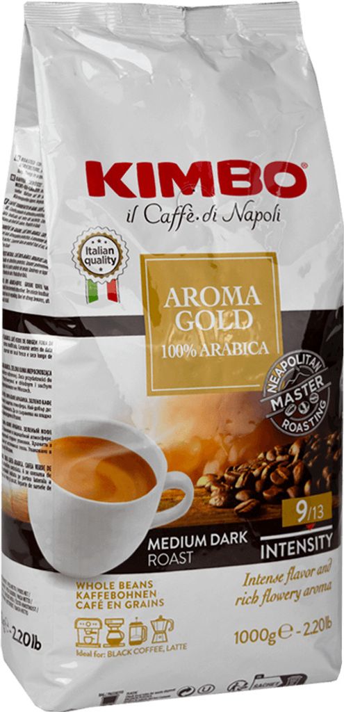 Kimbo Aroma Gold, 1 kg, Káva, Espresso, Mocha, Stredne Obrázok produktu 