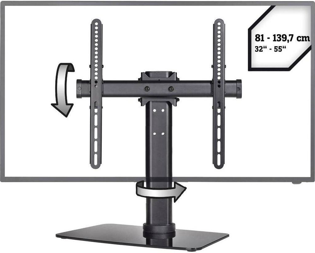 SpeaKa Professional SP-TT-05 TV-Standfuß Höhenverstellbar Produktbild 