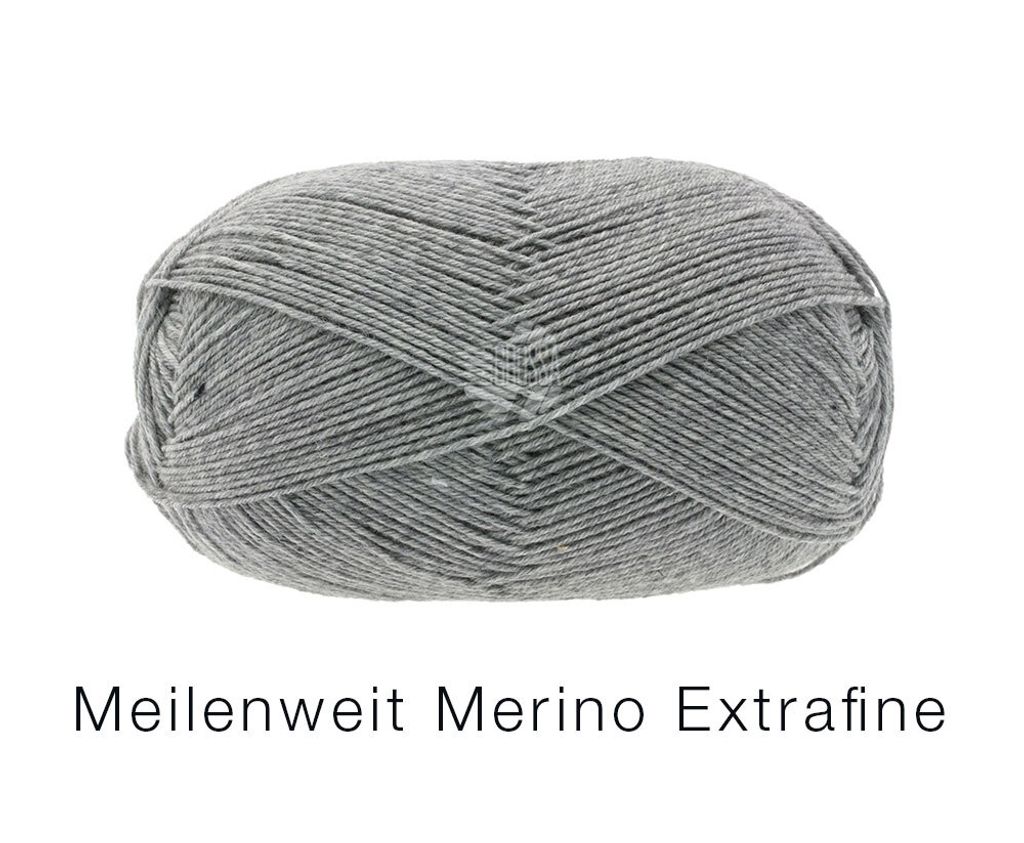 Meilenweit 100 Merino Extrafine Uni 2404 | Grau meliert Produktbild 