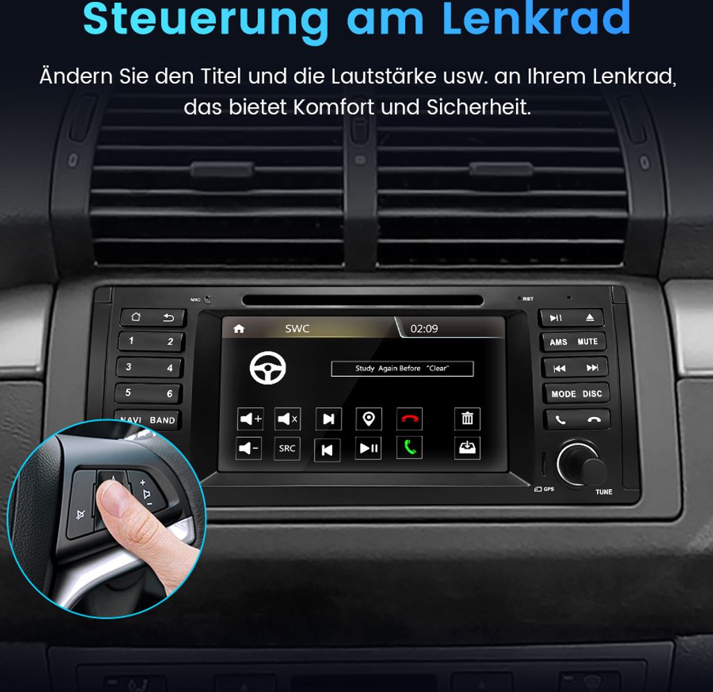 7-palcové autorádio s DVD Navi Bluetooth GPS DAB SWC RDS Obrázok produktu 7