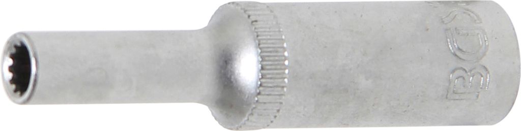 BGS 10154 Steckschlüssel-Einsatz "Gear Lock",6,3 (1/4), tief, 4 mm