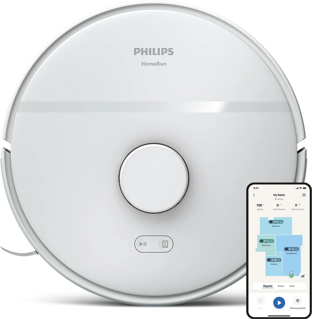 Robot aspirateur laveur Philips HomeRun 2000 pour sols et tapis