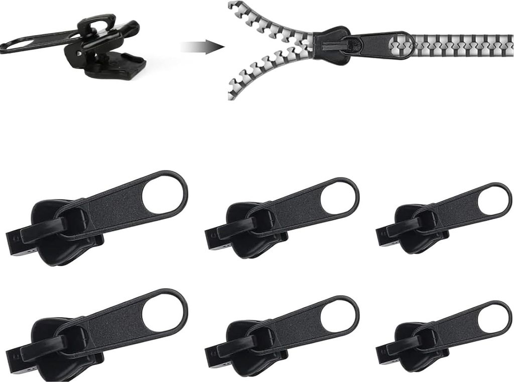 6 Stück Reißverschluss Reparaturset,Reissverschluss Reparatur Set