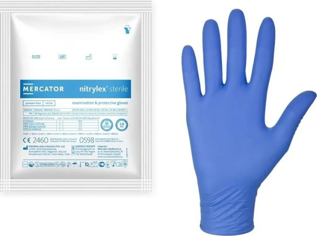 Guanti Professionali Nitrylex XL Nitrile Sterile - 10 Paia Monouso