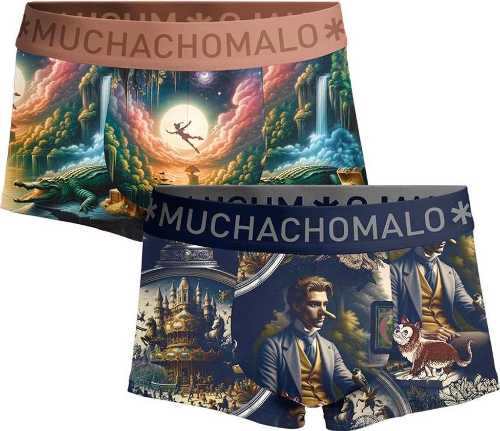 Muchachomalo Herren Boxershorts – 2er Pack – Baumwolle Stretch – Bequeme Unterwäsche – Größe L - PINOCCHIOPETER3025-04