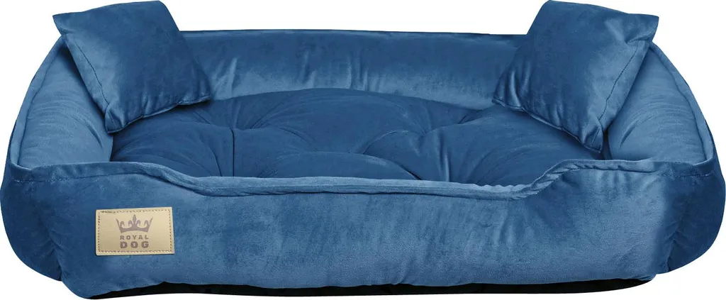 Letto Ortopedico Cani Velluto Blu 75x65 | Supporto Articolare