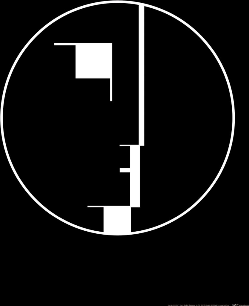 Oskar Schlemmer Kunstdruck Bild - Staatliches Bauhaus, Logo, 1922 (50 x 40 cm)