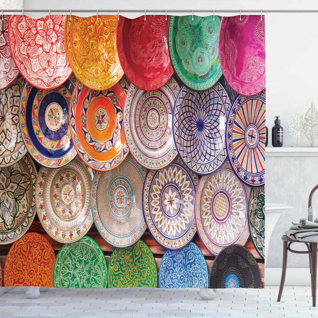 Tenda Doccia Marocchina 175x180 cm | ABAKUHAUS Piastrelle Arabe Bagno