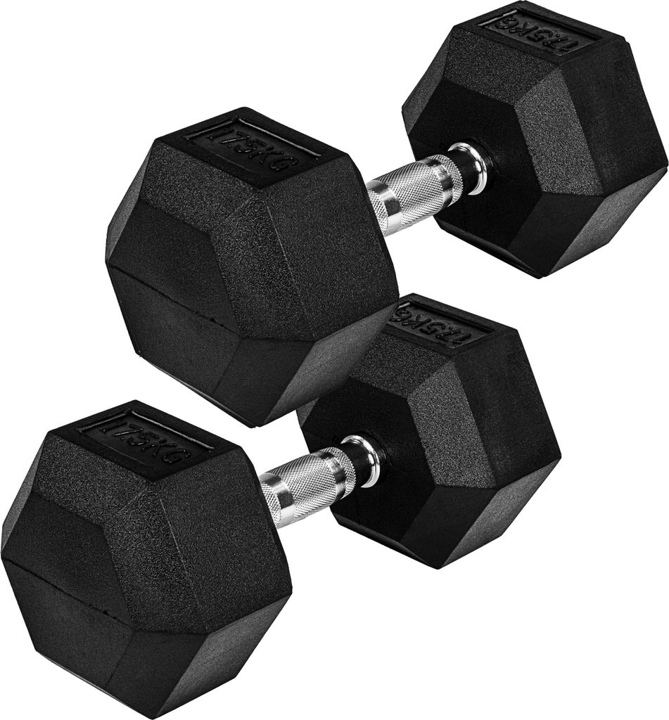 MOVIT Hexagon Kurzhanteln 2er Set 17,5kg, Hantel Hanteln Kurzhantelset