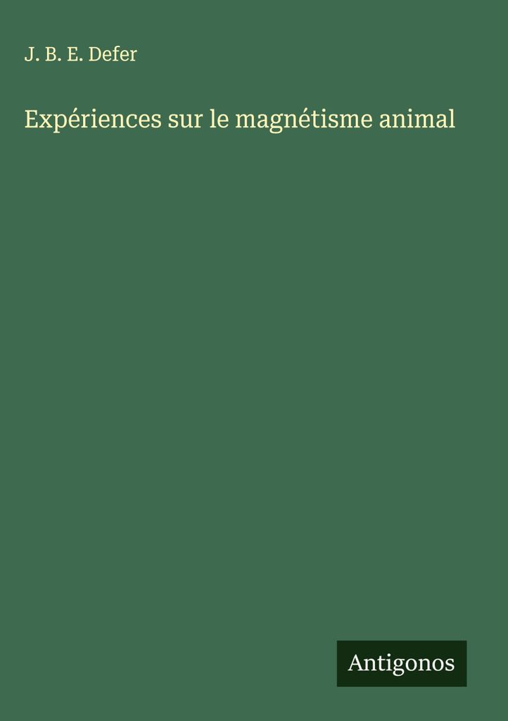 Experimente zum tierischen Magnetismus