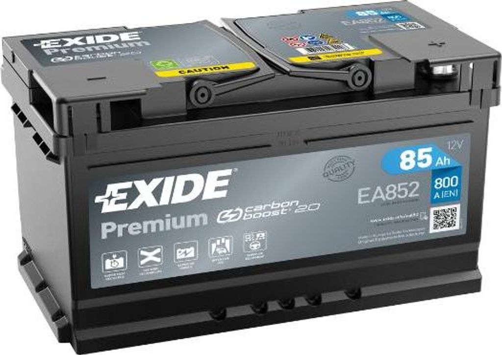 Exide EA852, loodaccu (VRLA), 85 Ah, 12 V, 800 A, geschikt Productafbeelding 