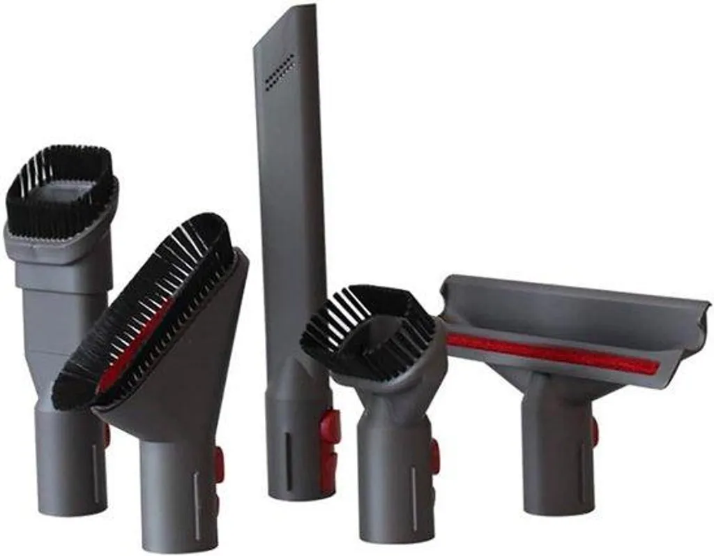 Set d'Embouts Aspirateur sans Fil : Nettoyage Polyvalent 5 en 1 Noir