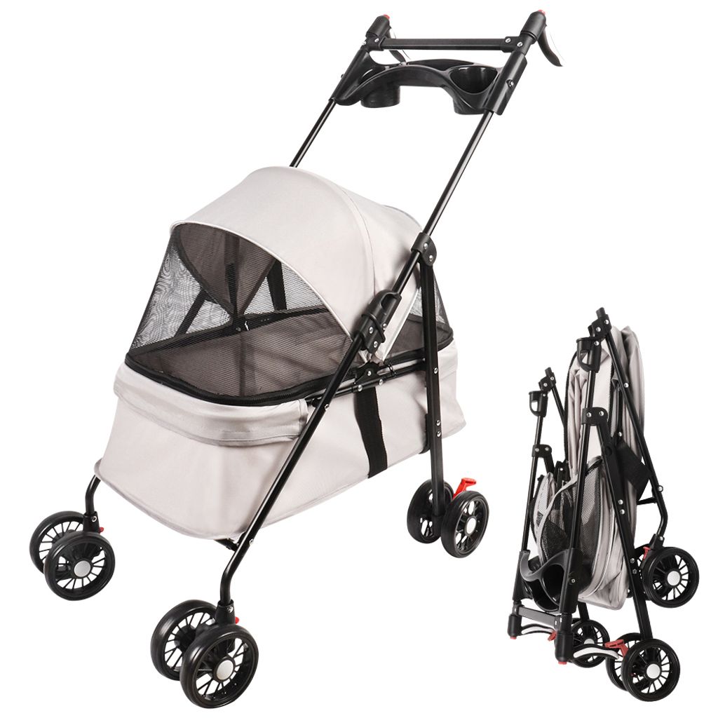 Hundebuggy Hundewagen mit Meshfenster, Klappbar mit 2 Produktbild 