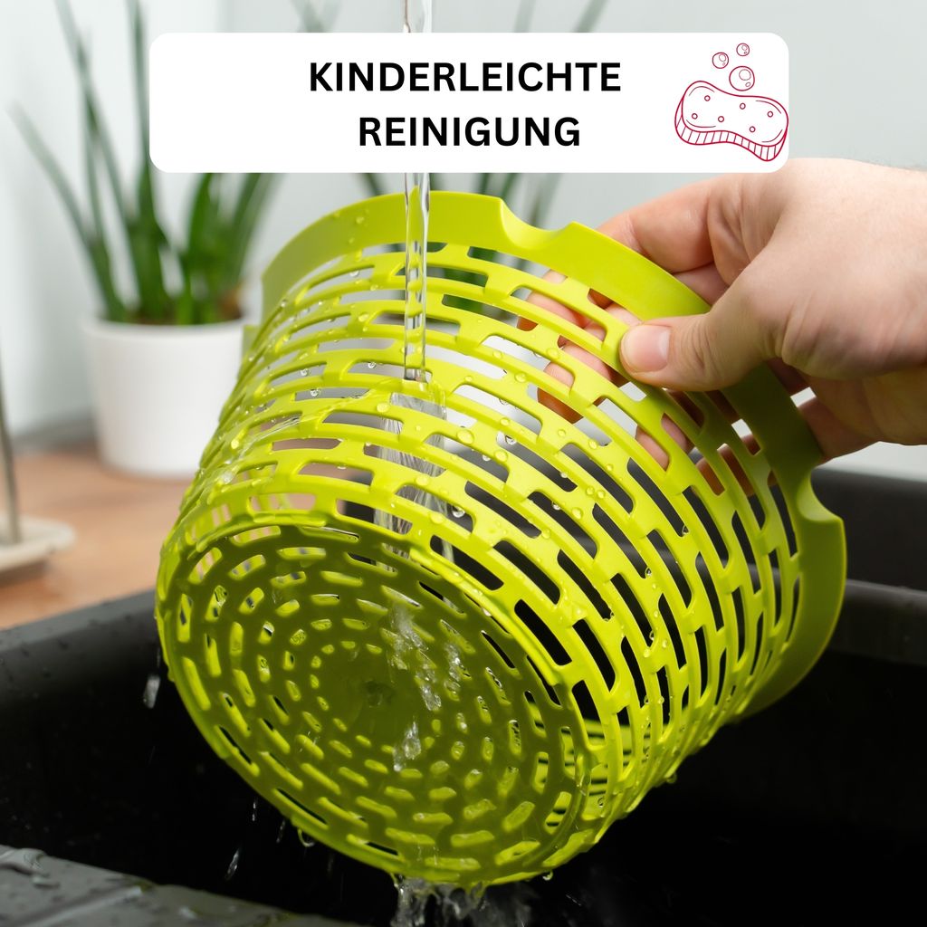 Westmark Salatschleuder Spinderella, 4,4 l, apfelgrün, Produktbild 