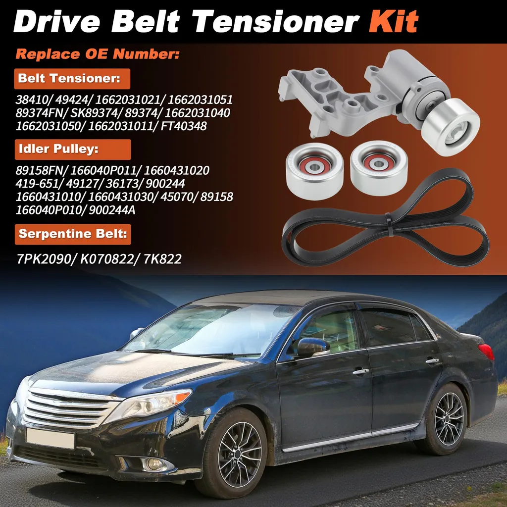 Kit Tendeur Courroie 1662031021 avec 2 Poulies pour Toyota Camry 07-11