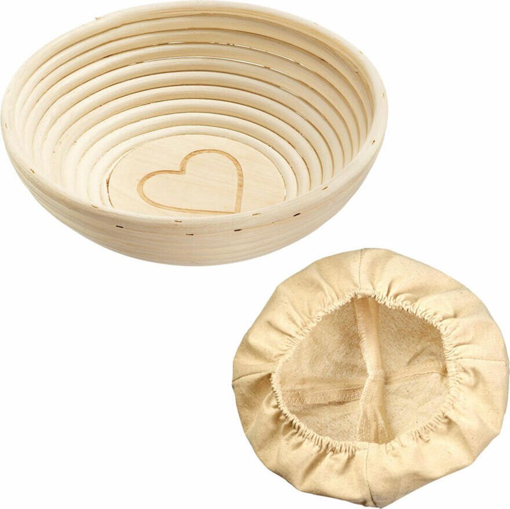 Westmark Set Gärkörbchen rund, mit Herz, Ø 24,5 x 8,5 cm, mit Bezug, 3236227B