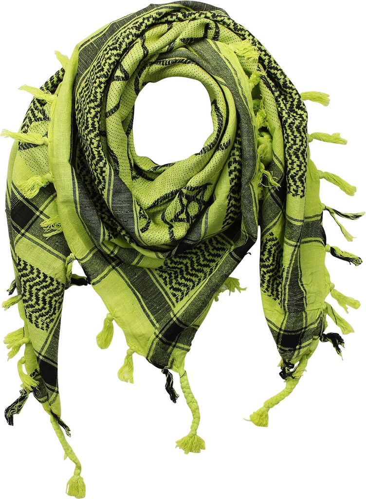 Kefiah - Pentagramma verde-verde brillante - nero - Shemagh - Sciarpa Arafat