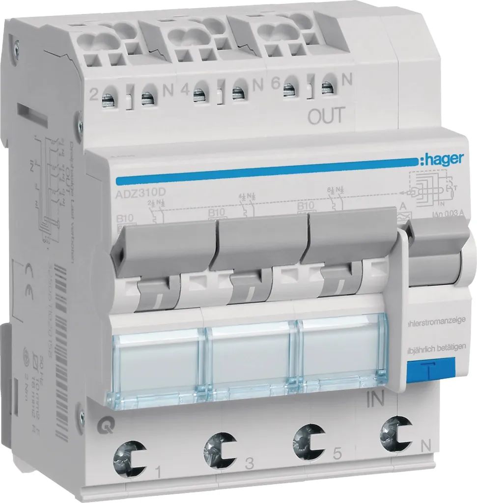 Cache-module Hager ADZ310D pour finition propre de tableau électrique