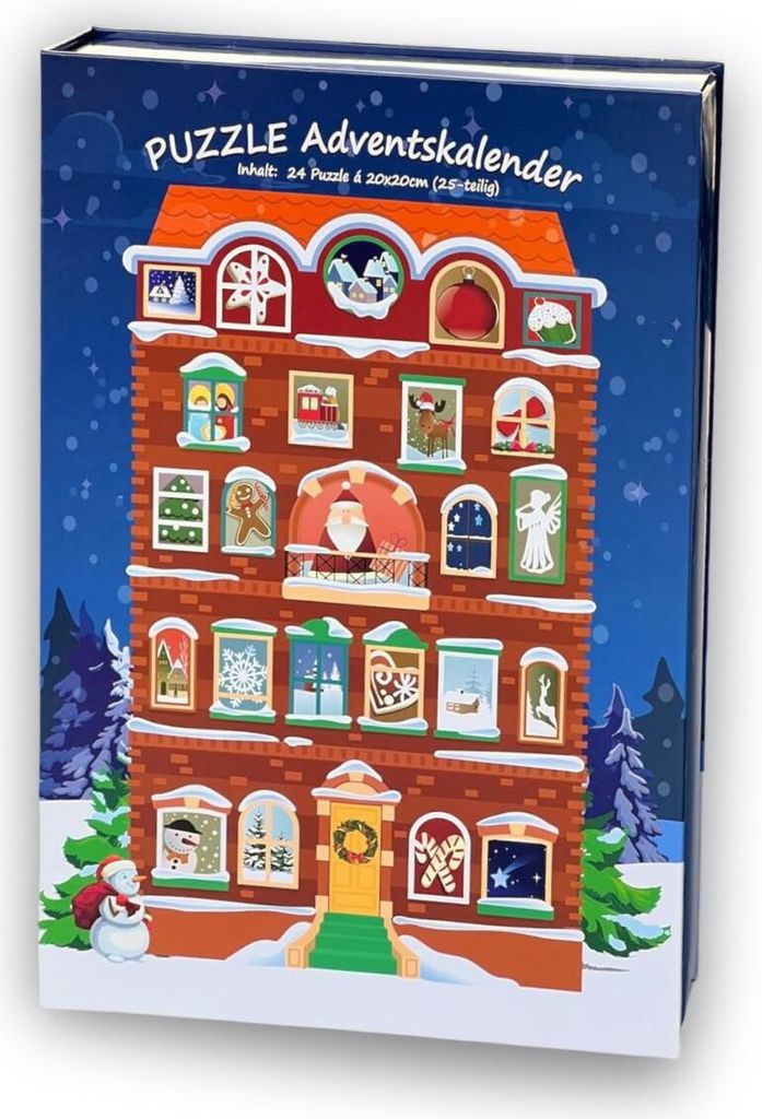 Adventskalender mit 24 Puzzles (je 25 Puzzleteile, 20 x 20cm)
