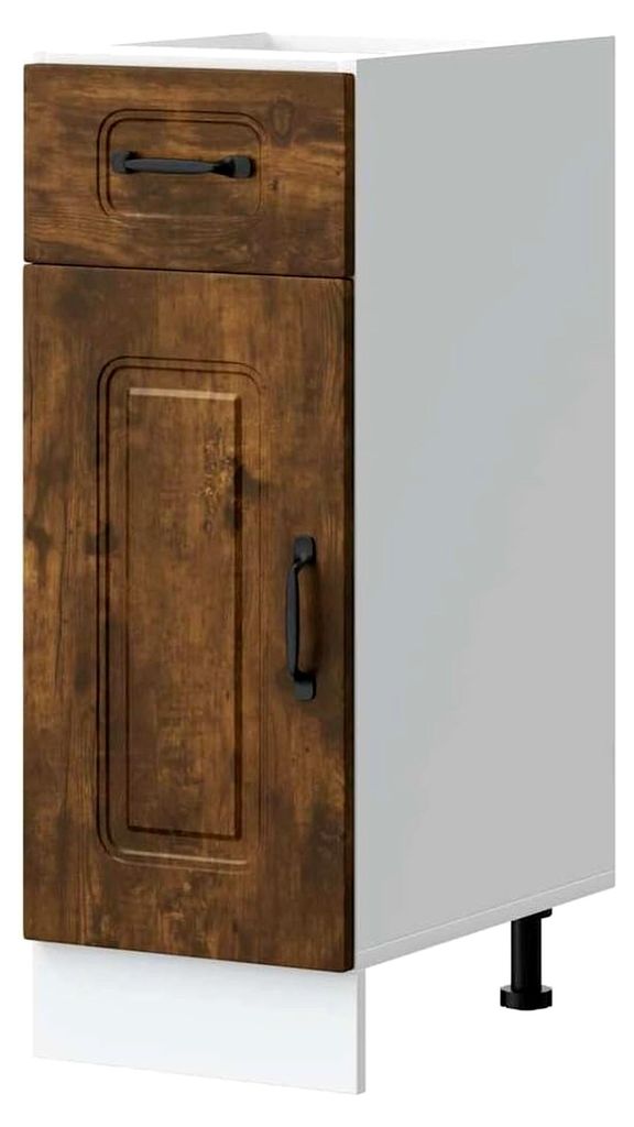 Tomostar Küchenunterschrank, Kalmar Raucheiche, Holz, 30 x 46 x 81,5 cm