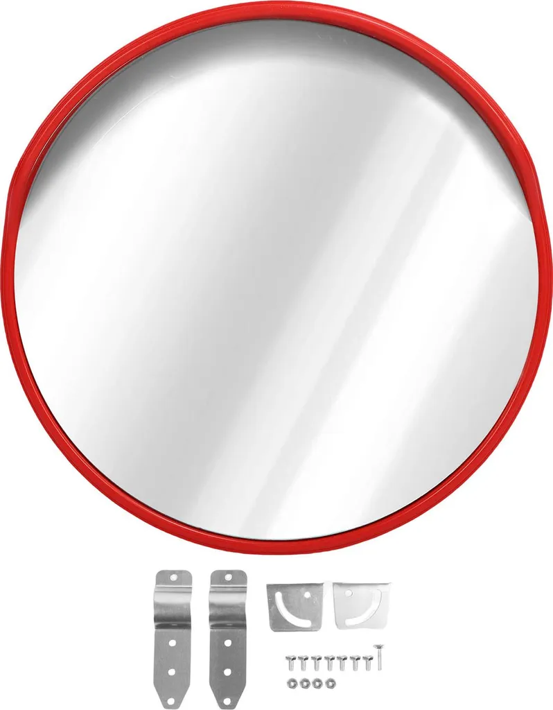 Miroir de sécurité extérieur convexe 45 cm avec support de fixation 60mm