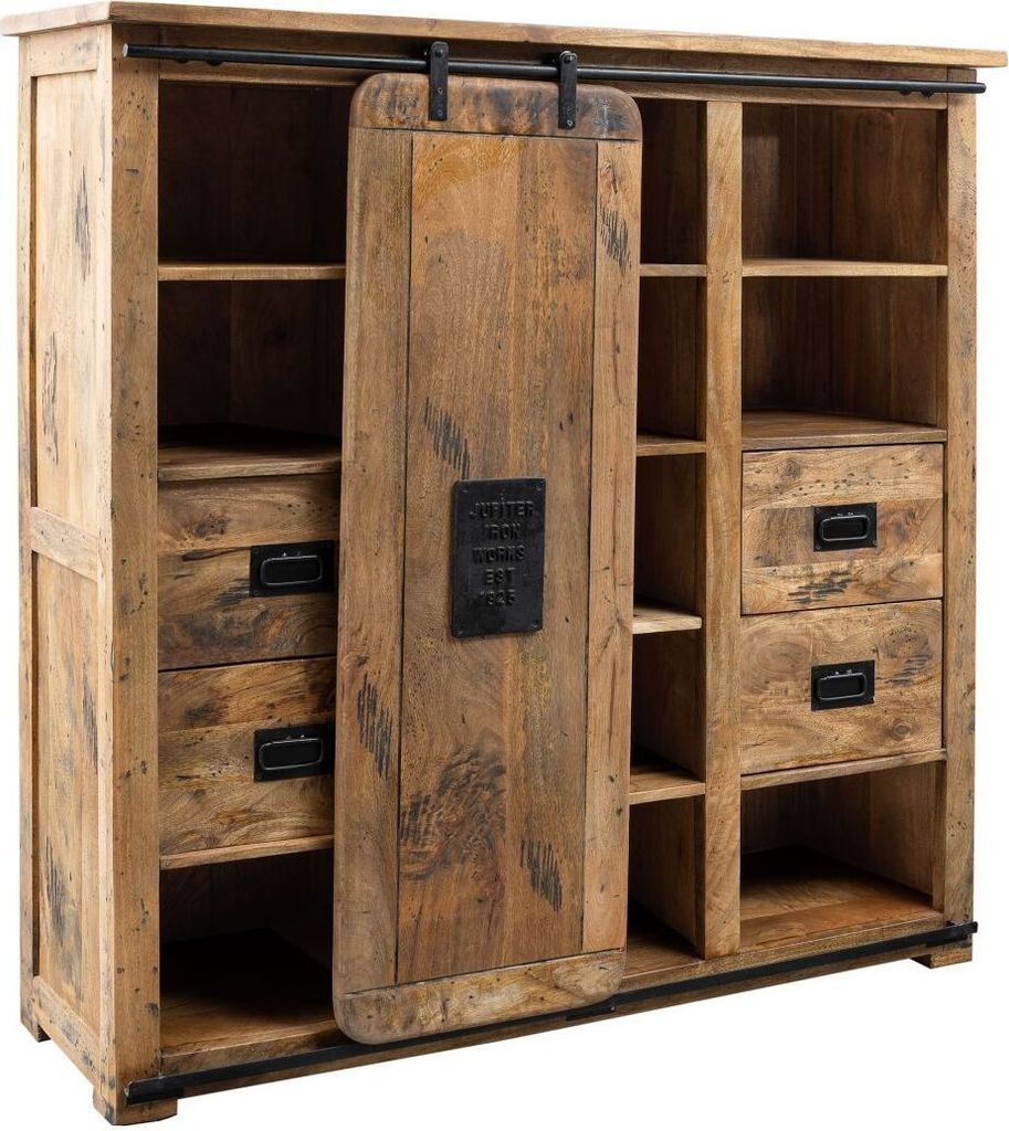 MASSIVMOEBEL24 | Buffet 142x45 Manguier laqué Bois naturel Image du produit 