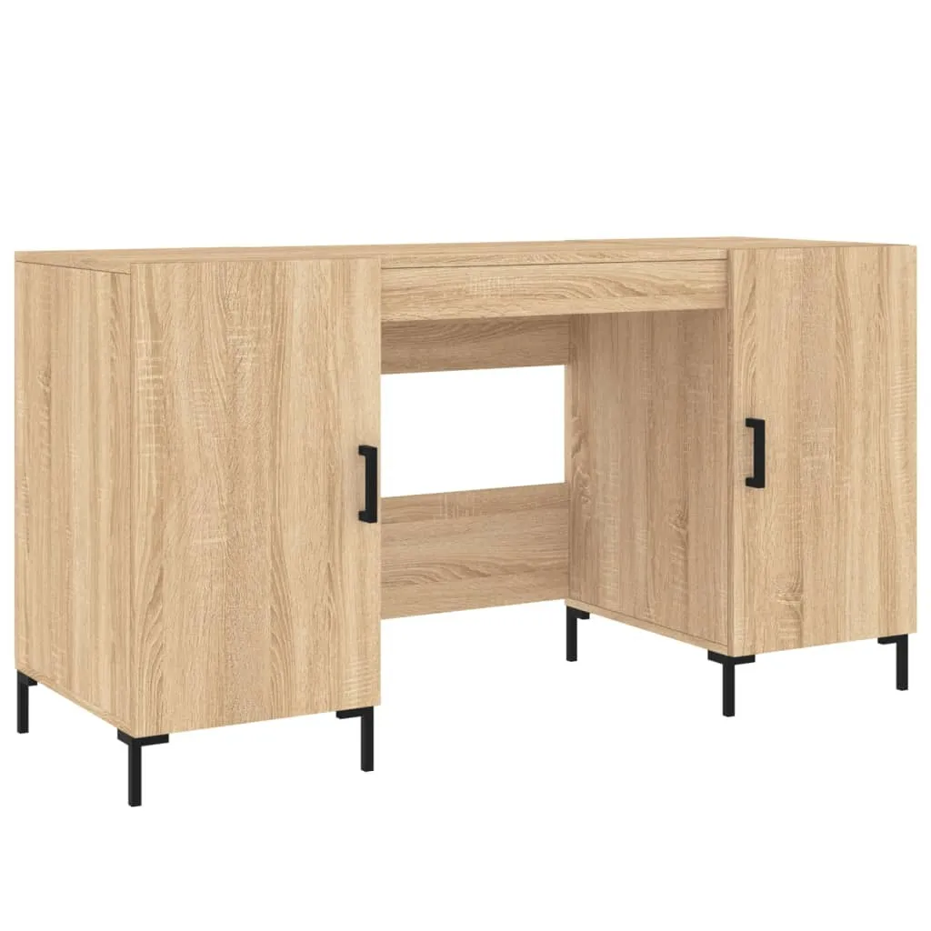 Scrivania vidaXL Rovere Sonoma 140x50x75 cm - Mobile Ufficio Robusto