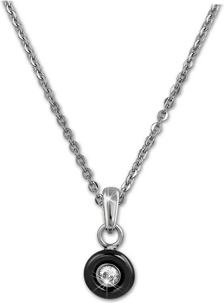 Amello Collana ESKX35S5 Argento Nero - Acciaio e Ceramica scontata